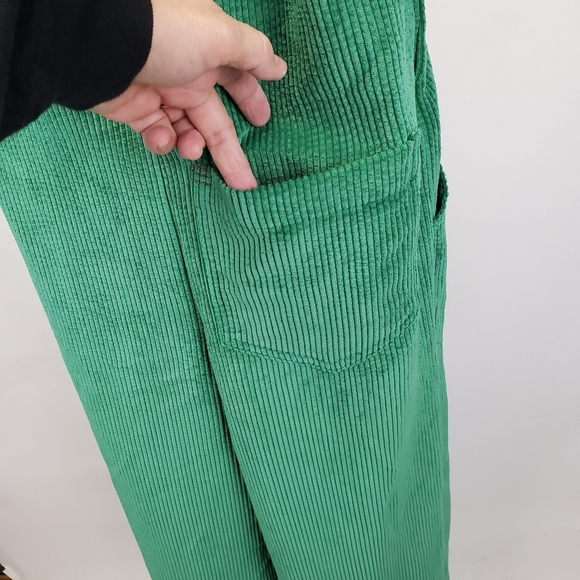 BDG Georgie Corduroy Overall green size XS NEW - Picture 8 of 13